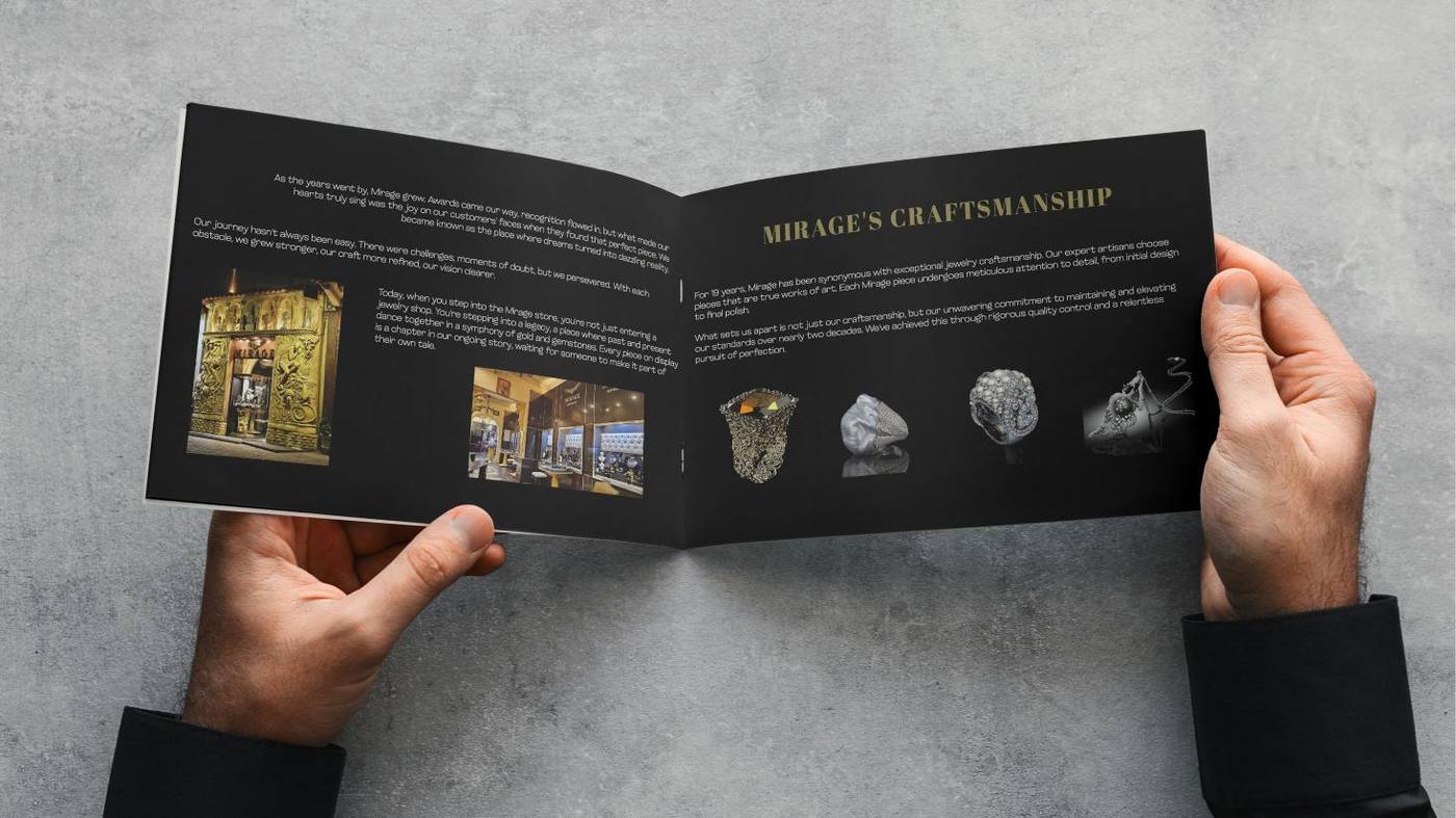 Craftsmanship spread — the collection in fine Italian gold