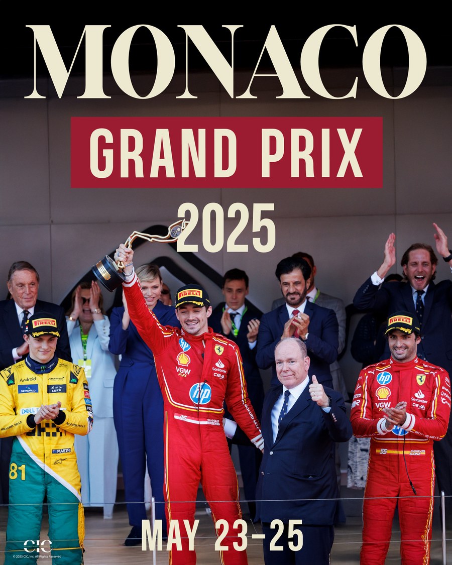 Monaco Grand Prix 2025 — podium creative